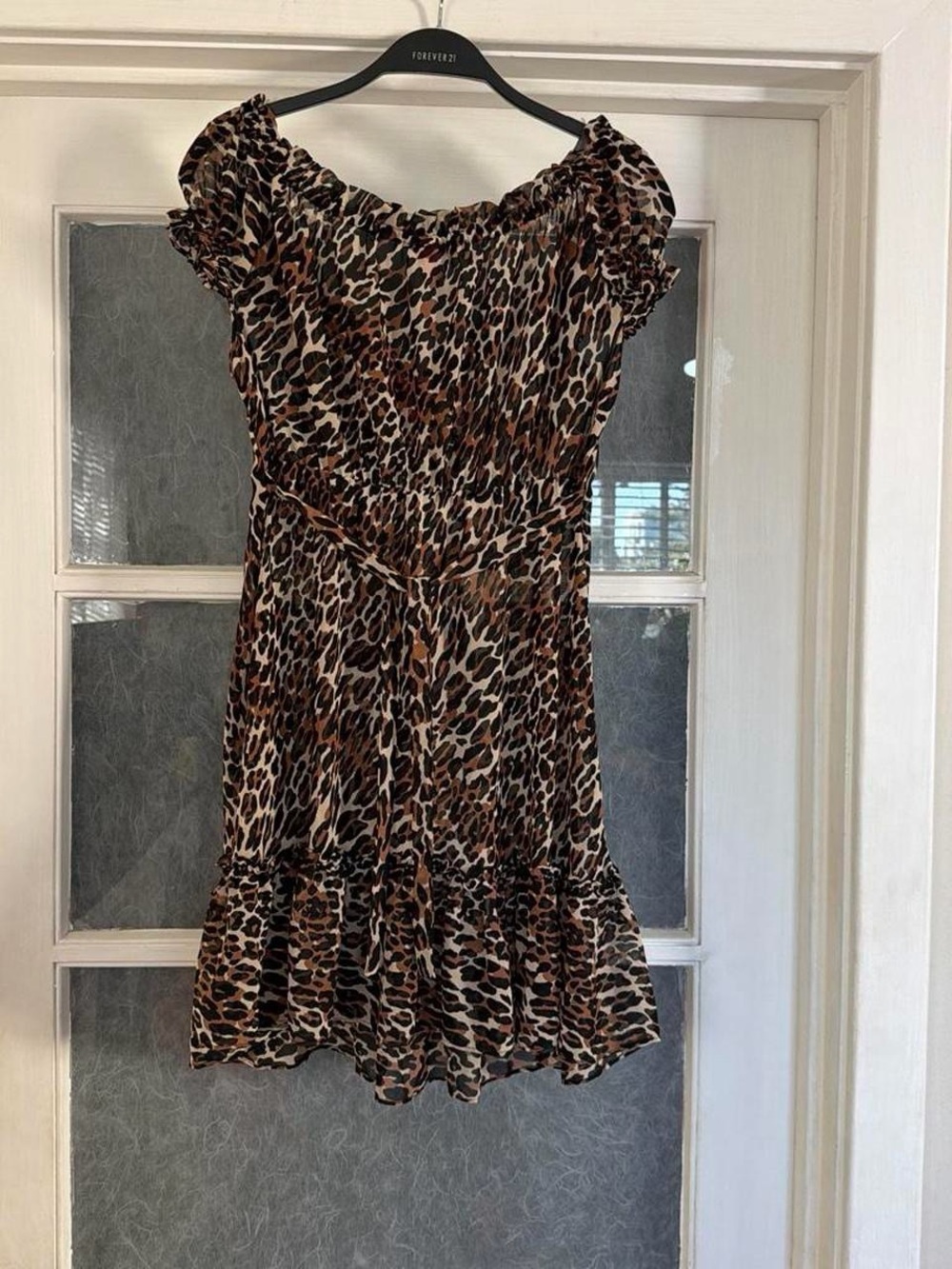 Y2k Vintage Betsey Johnson Leopard Print Dress with Pink Ribbon Accents - Picture 3 of 8